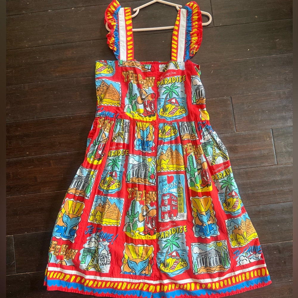Stella McCartney Kids Red and Yellow Graphic Dress